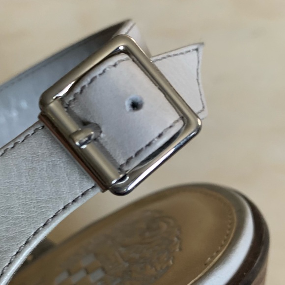 Vince Camuto Perforated Leather. Ankle strap. Wedge  Sandals. - Picture 8 of 8